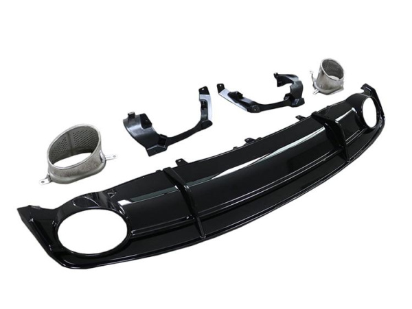 Черный диффузор RS7 для Audi A7 штатный 2016-2018