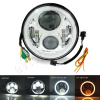 Hummer H3 (05-) фары линзовые хром (диодные) с конструктивами для установки
