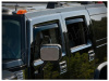 Hummer H2 (02-08) черные дефлекторы на окна, ветровики вставные