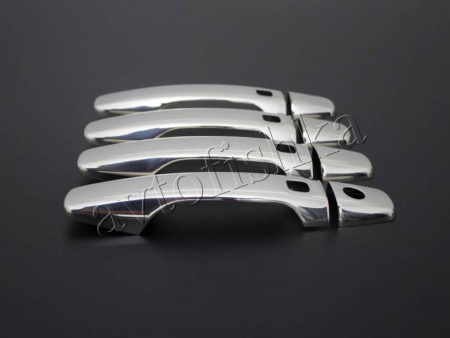 Toyota Land Cruiser 200 (08-15) накладки на ручки дверей из нержавеющей стали, комплект 4 шт.