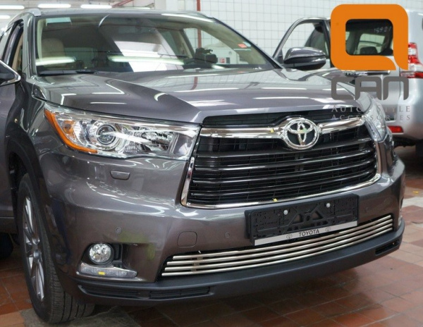 Toyota Highlander (14–) Решетка переднего бампера, нерж. d16