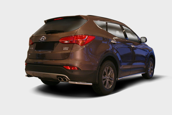 Защита задняя уголки d42,Hyundai Santa Fe 2013-, HYSF.76.1626