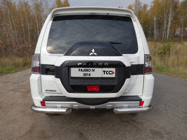 Mitsubishi Pajero (14–) Защита задняя (уголки) 76,1 мм