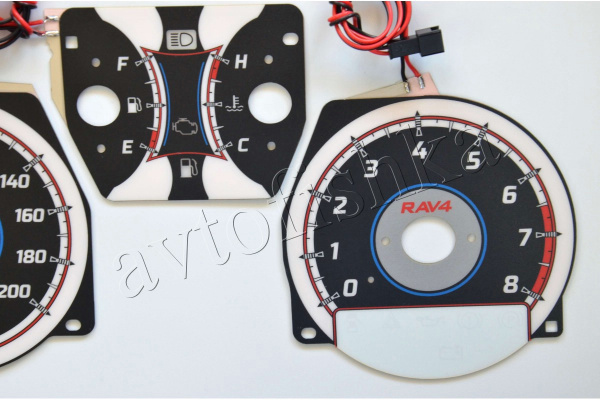 Toyota RAV4 I светодиодные шкалы (циферблаты) на панель приборов