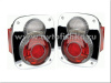 Jeep Wrangler (81-05) фонари задние светодиодные красно-хромированные, комплект 2 шт.