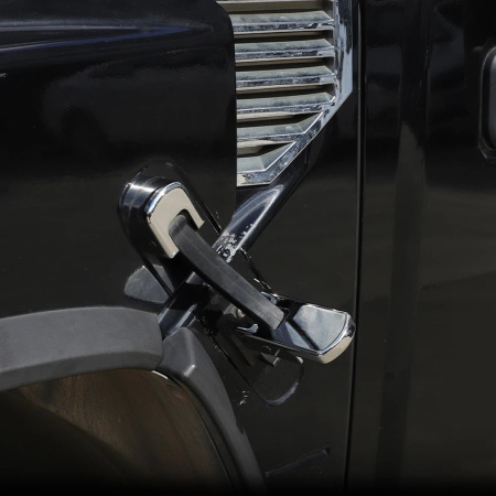 Hummer H2 (03-09) металлические хромированные замки капота, комплект 2 шт.