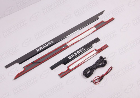 Mercedes-Benz G-Klasse W463 1990 - 2018 Накладки на пороги с подсветкой Brabus черные