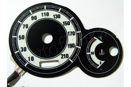 Peugeot Partner 1 светодиодные шкалы (циферблаты) на панель приборов - дизайн 2