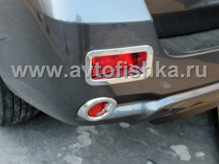 Toyota Highlander, Kluger (08-) хромированные накладки на противотуманные фары, фонари заднего бампера