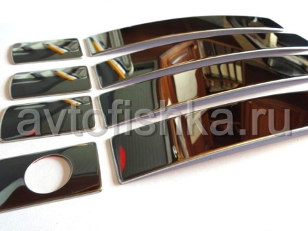 Nissan Qashqai (06-) молдинги на ручки дверей из нержавеющей стали, комплект на 4 двери