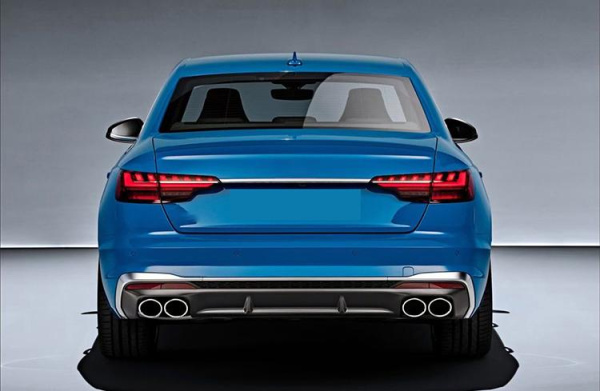 Черный диффузор S4 для Audi A4 2020-2022 S-line