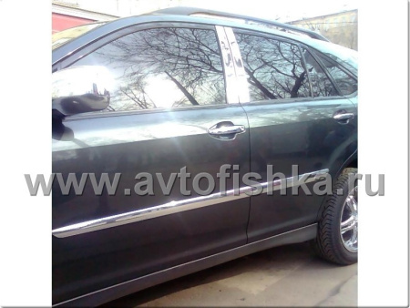 Lexus RX330 (03-) накладки на молдинги боковые хромированные, комплект 4 шт.
