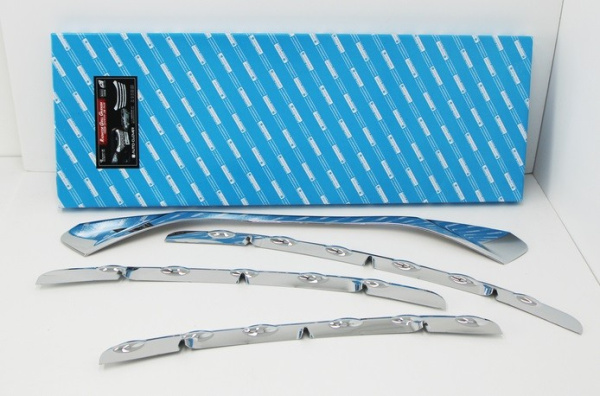 Hyundai ix35 (10–13) Накладки на решетку радиатора, хром 4 части, Abs пластик