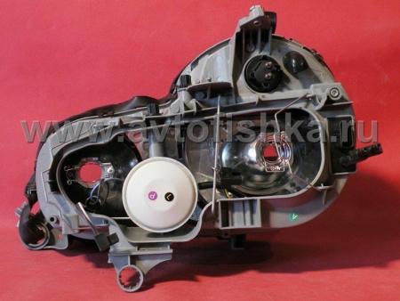 Mercedes E W210 (95-99) фары передние линзовые черные, под корректор, комплект 2 шт.