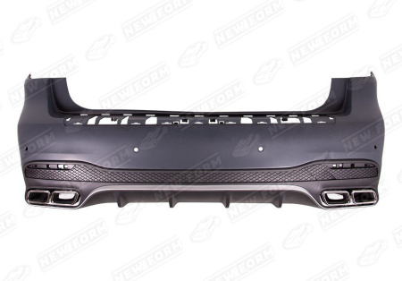 Mercedes-Benz GLS-Klasse X166 2015 - 2019 Бампер задний 6.3 AMG в сборе с диффузором и насадками