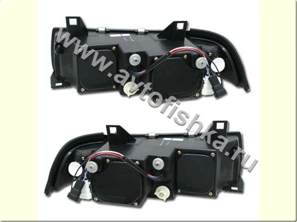 BMW 3 E36 купе фары передние хромированные, со светящимися ободками, комплект 2 шт.