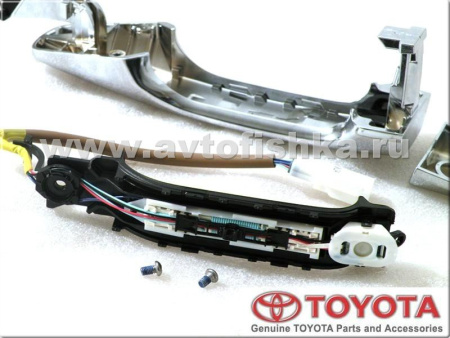 Toyota Land Cruiser 200 (08-16) наружные ручки дверей хромированные в сборе, оригинал, дизайн Lexus LX570, комплект 4 шт.