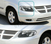 Dodge Caravan, Grand Caravan (01-05) фары передние зеркальные черные с белым рефлектором, комплект 2 шт.
