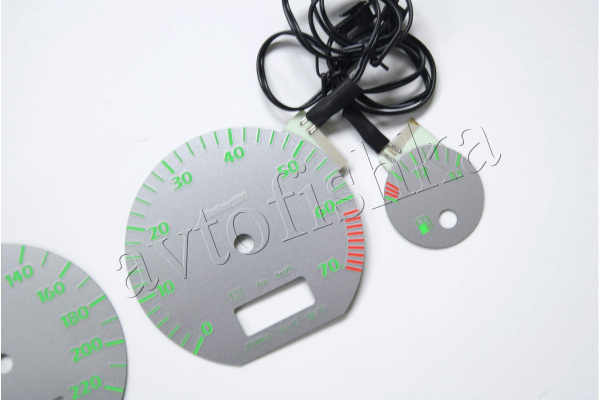 Volkswagen Golf 3 светодиодные шкалы (циферблаты) на панель приборов - дизайн 6