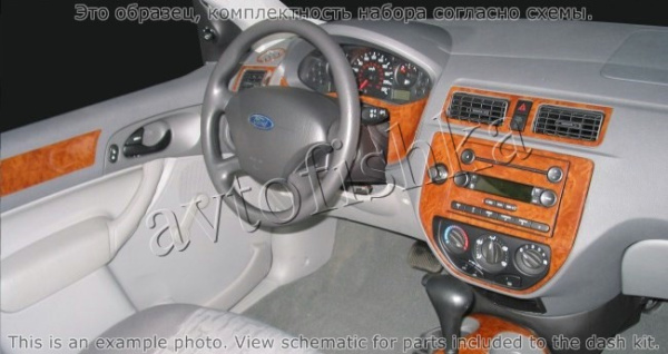 Декоративные накладки салона Ford Focus 2005-2007 полный набор