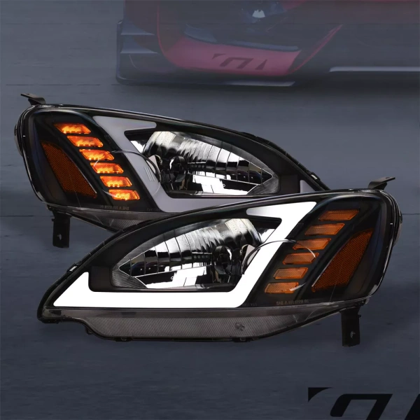 Honda Civic Ferio ES, ET (01-03) фары передние черные LED купе и седан 