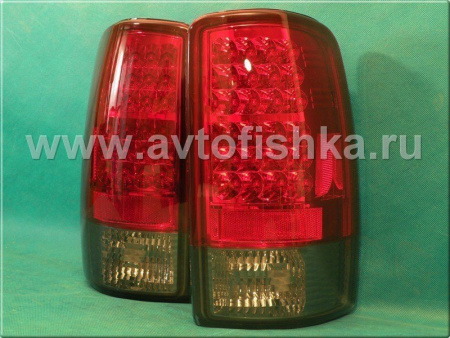 Chevrolet Tahoe, Suburban, GMC Yukon, Denali (99-06) фонари задние светодиодные красно-тонированные, комплект 2 шт.