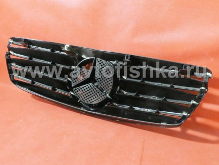 Mercedes E W211 (02-06) решетка радиатора черная, дизайн Big Star "Авангард" (Avangard), 5 ламелей