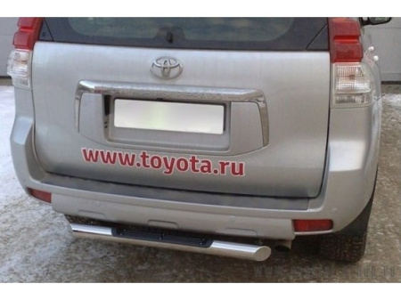 Toyota Land Cruiser Prado 150 (10-) защита заднего бампера, труба из нержавеющей стали 70 мм