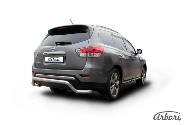 Защита заднего бампера Arbori d57 "Волна" NISSAN PATHFINDER 2014-