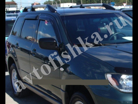 Дефлекторы боковых окон EGR 4 части темные Mitsubishi Outlander 2003-2006