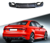 Диффузор RS3 черный с насадками для Audi A3 2013-2016