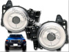 Toyota FJ Cruiser (07-) фары передние линзовые, со светящимися ободками, хромированные, комплект 2 шт.