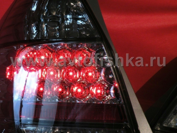 Honda Fit, Jazz (01-06) фонари задние светодиодные тонированные, комплект 2 шт.
