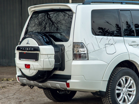 Mitsubishi Pajero 4 (06-15) бокс запасного колеса 265/65/R18, дизайн оригинал, окрашенный