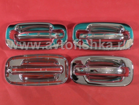 Chevrolet Tahoe, Suburban, Avalanche, GMC Yukon, Denali (99-06) накладки на ручки дверей хромированные, комплект 4 шт.