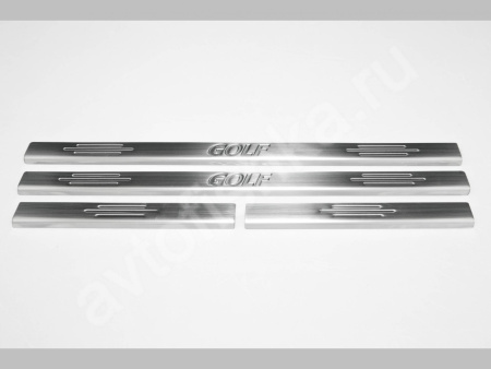 Volkswagen Golf Plus 5 (2004-) накладки на пороги из нержавеющей стали, 4 шт.