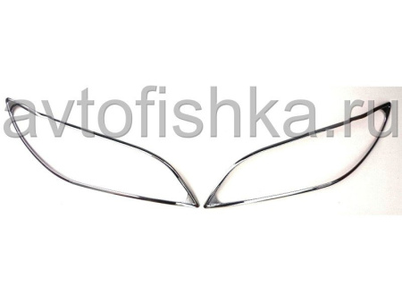 Mazda 3 седан (03-09) накладки на передние фары хромированные, комплект 2 шт.