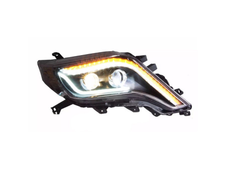 Toyota Land Cruiser Prado 150 (13-) фары с "бегущим" поворотником, дневными ходовыми огнями, линзами, под штатный корректор