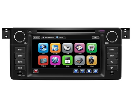 Автомагнитола с навигацией и ТВ тюнером для BMW 3 серии E46 (1998-2005)