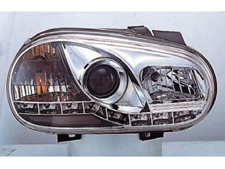 Volkswagen Golf (98-03) фары передние линзовые, хромированные