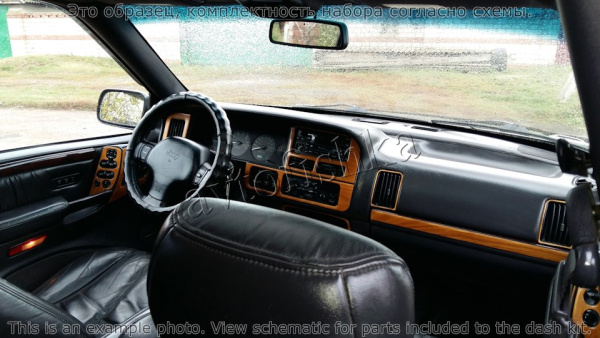 Декоративные накладки салона Jeep Grand Cherokee 1998-1998 полный набор, 28 элементов.