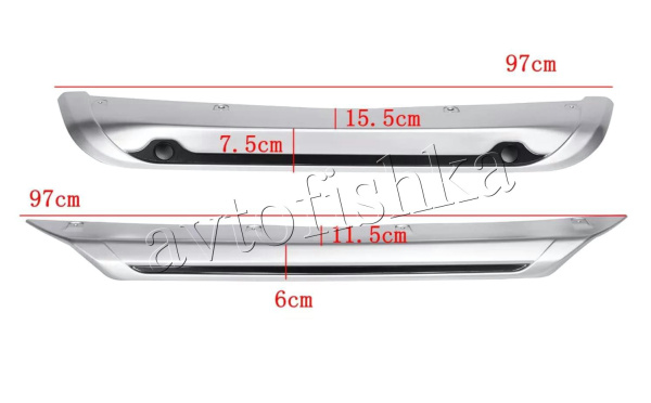 Nissan Qashqai (14–) Накладки (юбки) на передний и задний бамперы, комплект 2 шт.