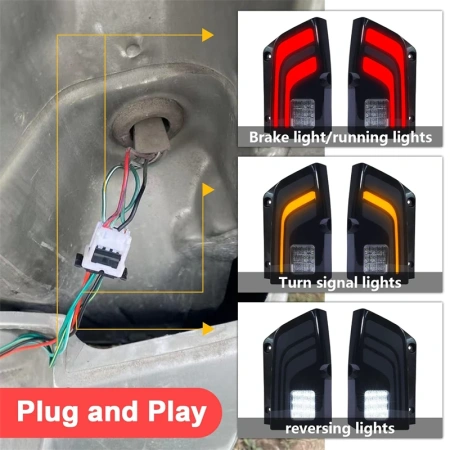 Nissan Pathfinder III (05-) фонари задние светодиодные красно-тонированные, комплект 2 шт.