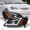 Honda Civic Ferio ES, ET (01-03) фары передние черные LED купе и седан 