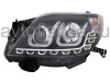 Toyota Land Cruiser Prado 150 (2010-) фары передние линзовые черные со светящимися ободками и светодиодной подсветкой, дизайн Volkswagen, комплект 2 шт.