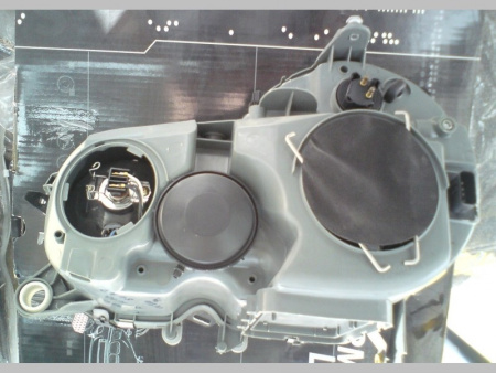 Mercedes E W210 (1999-2002) фары передние линзовые черные, комплект 2 шт.