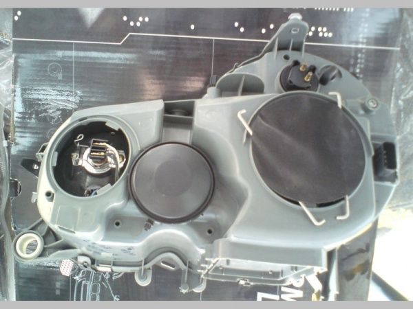 Mercedes E W210 (1999-2002) фары передние линзовые черные, комплект 2 шт.