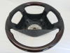 Mercedes W124, W126, W201, W140, W210 (96-99) руль спортивный анатомический, отделка - черная кожа с деревянными вставками.