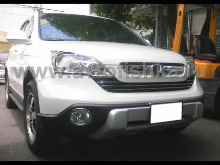 Honda CR-V (06-) пластиковая накладка на передний бампер, защита передняя - кенгурин