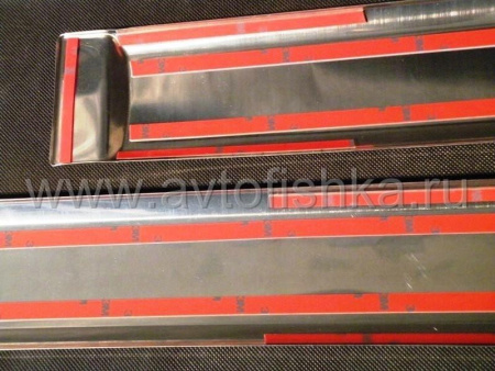 Chevrolet Tahoe (2007-2009.05) накладки из нержавеющей стали на боковые молдинги дверей, комплект 4 шт.